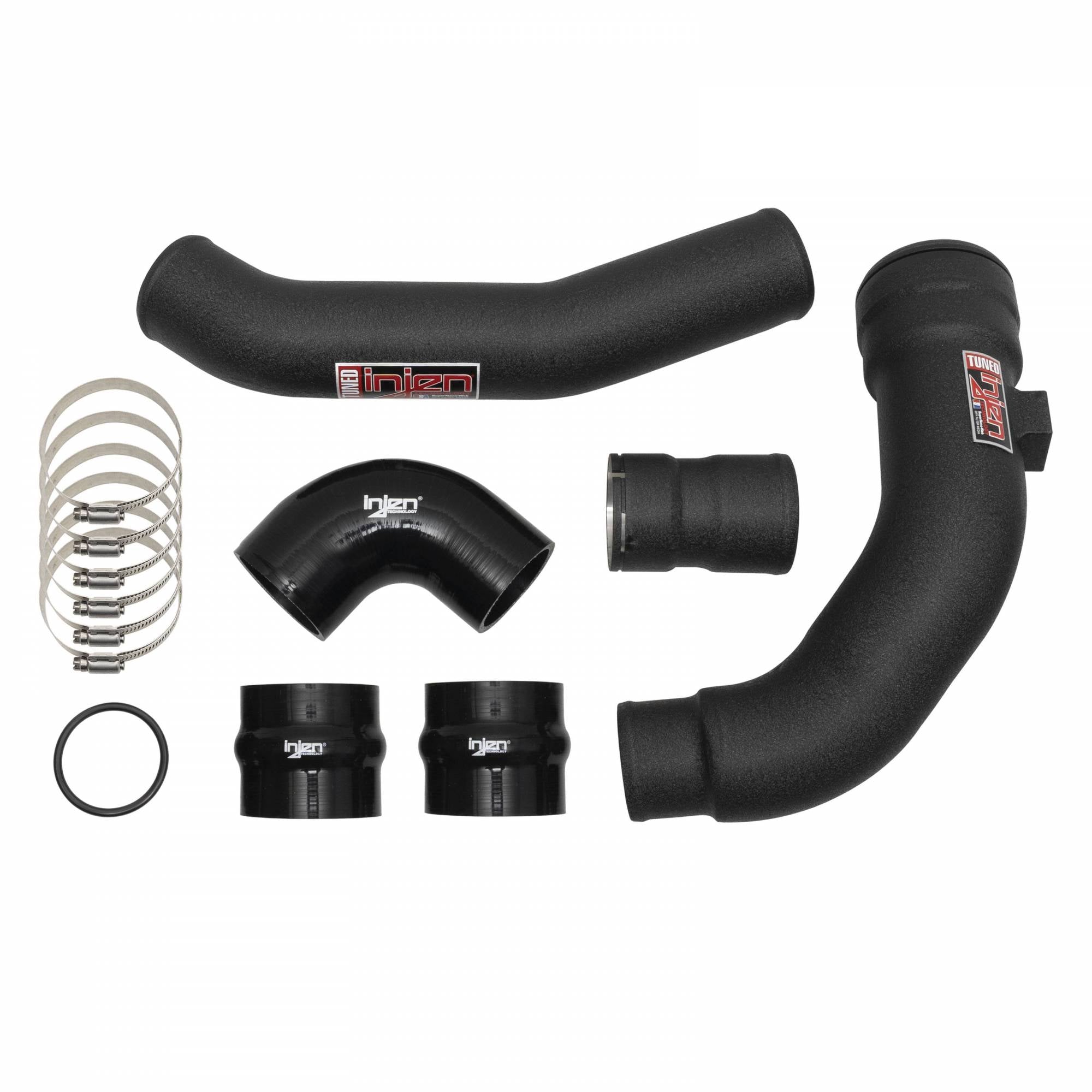 Injen SES9004ICPWB Intercooler Pipe Kit -Wrinkle Black Finish | 2017-2022 Ford 6.7L Powerstroke