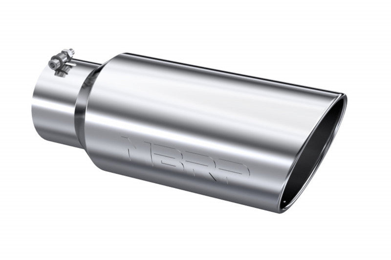 MBRP T5127 7in OD Angled Rolled End 5in Inlet 18in Length Exhaust Tip - T304 Stainless Steel | Universal