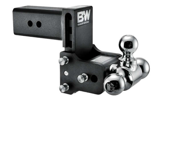 B&W TS30048B Black Tow & Stow Triple Ball Hitch w/ 3in Shank, 4in Drop/4.5in Rise | Universal