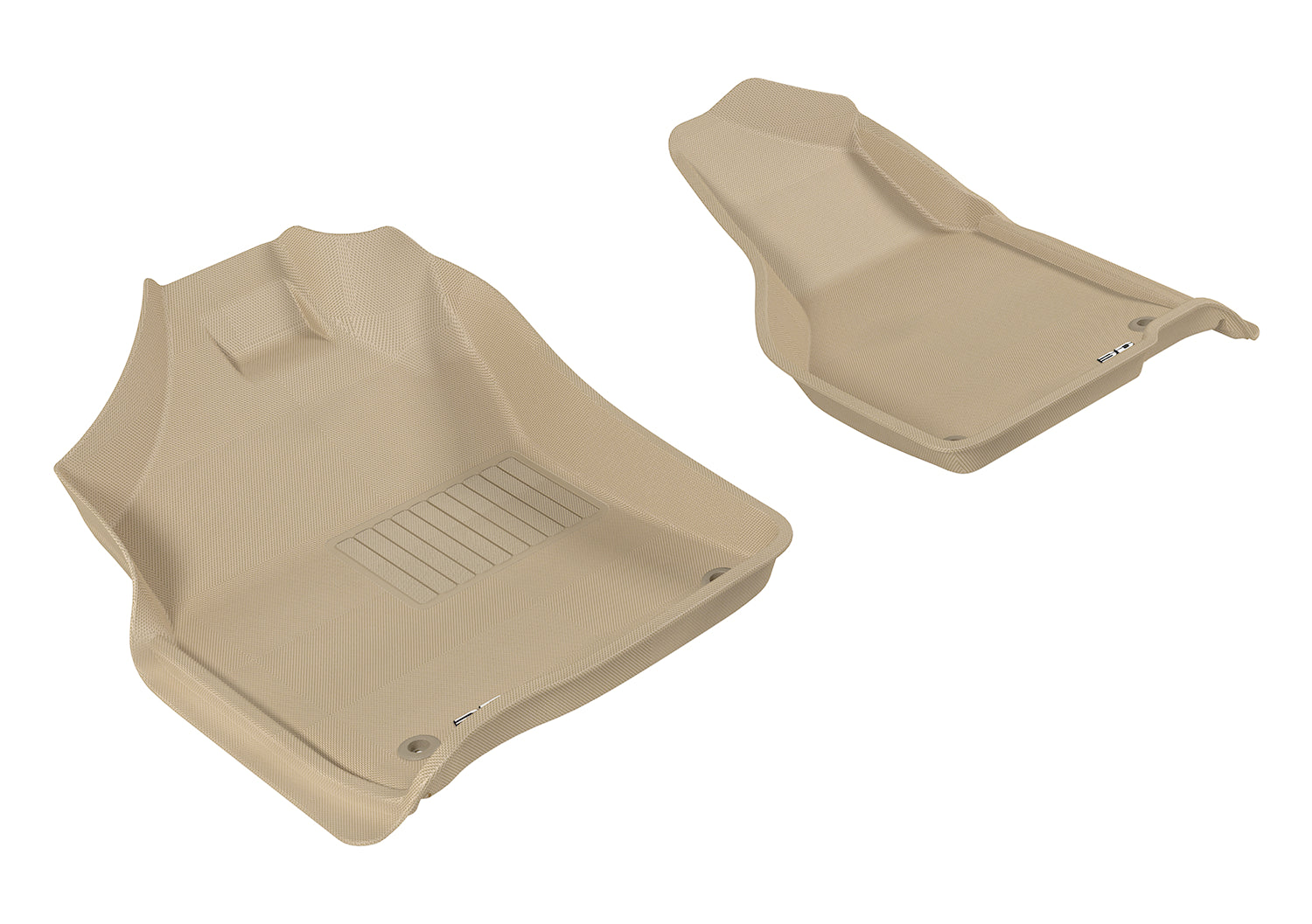 3DM L1DG02011502 Kagu Tan Front Floor Mats | 2012-2016 Dodge Ram 1500/2500/3500