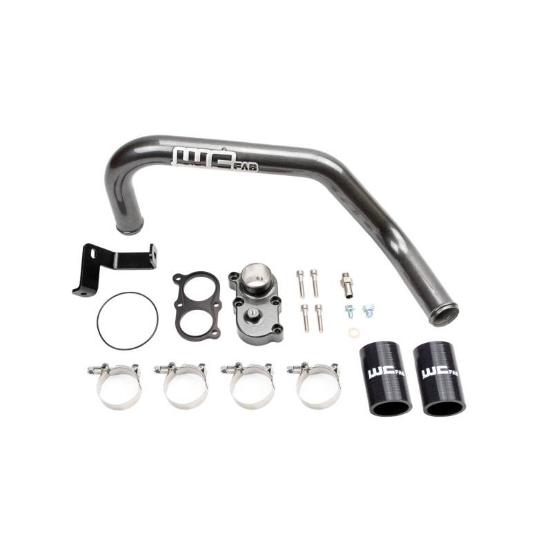 Wehrli 100424 Top Outlet Billet Thermostat Housing & Upper Coolant Pipe Kit for Dual CP3 | 2006-2010 Silverado/Sierra 2500HD/3500HD 6.6L