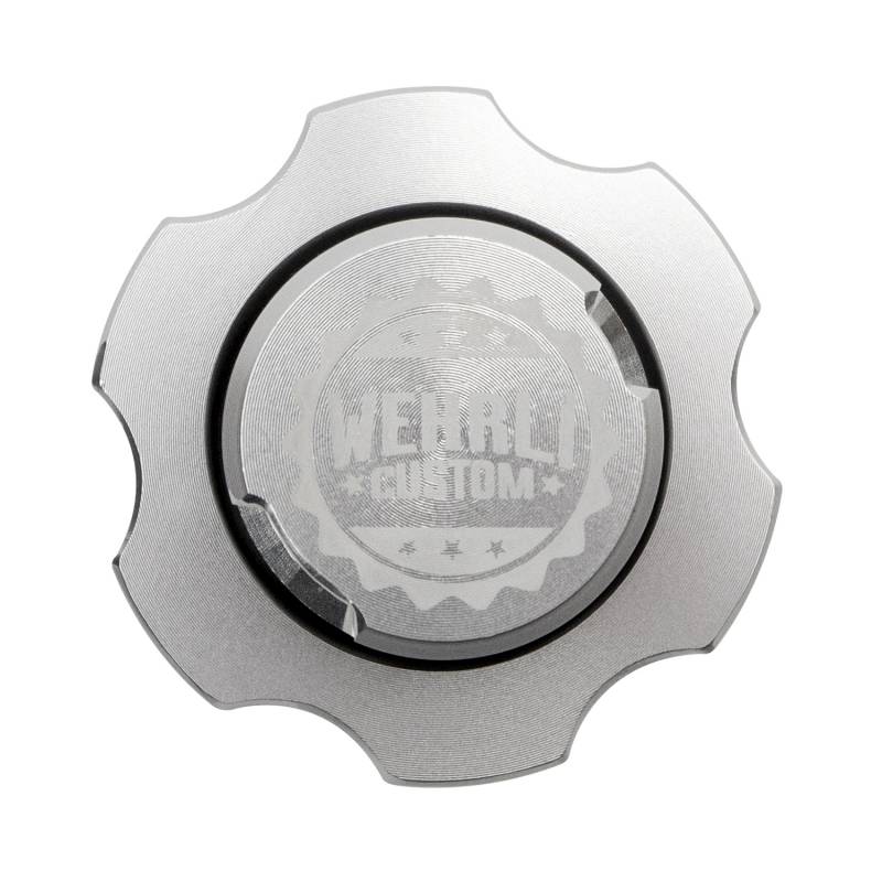 Wehrli 100442 Billet Oil Fill Tube Cap Clear Anodized | 2001-2024 Silverado/Sierra 2500HD/3500HD 6.6L