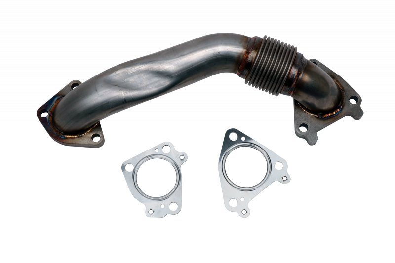 Wehrli 100654 2in Stainless Passenger Up Pipe with Gaskets (Single Turbo) | 2001-2004 Silverado/Sierra 2500HD/3500HD 6.6L