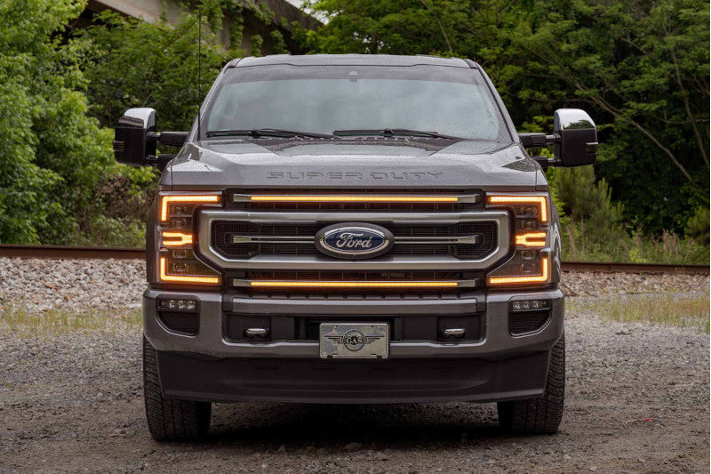 Morimoto XBG13 XBG LED DRL Grille - Chrome Finish, Amber DRL | 2020-2022 F250/F350