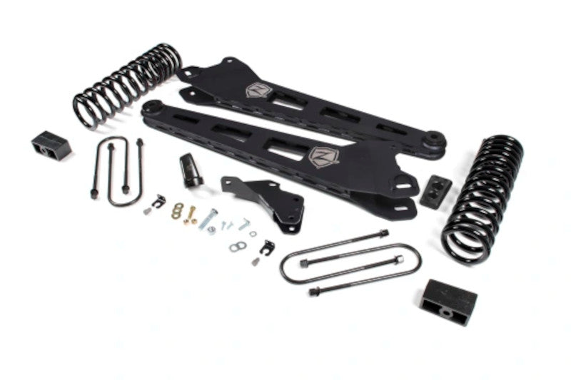 Zone Offroad D54 4.5in Radius Arm Lift Kit - 3in Rear Lift Blocks | 2013-2018 Ram 3500 4WD Diesel