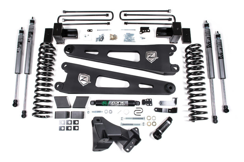 Zone Offroad F104F 4in Lift Kit with Radius Arm (FOX 2.0 Adventure Series) | 2017-2019 F-250/F-350 Super Duty Gas