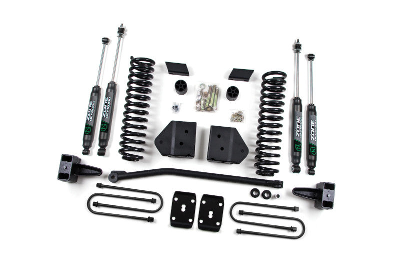 Zone Offroad F17 4in Lift Kit with Block Kit for 3-Leaf Main (No Shocks) | 2011-2016 F-250/F-350 Super Duty Diesel