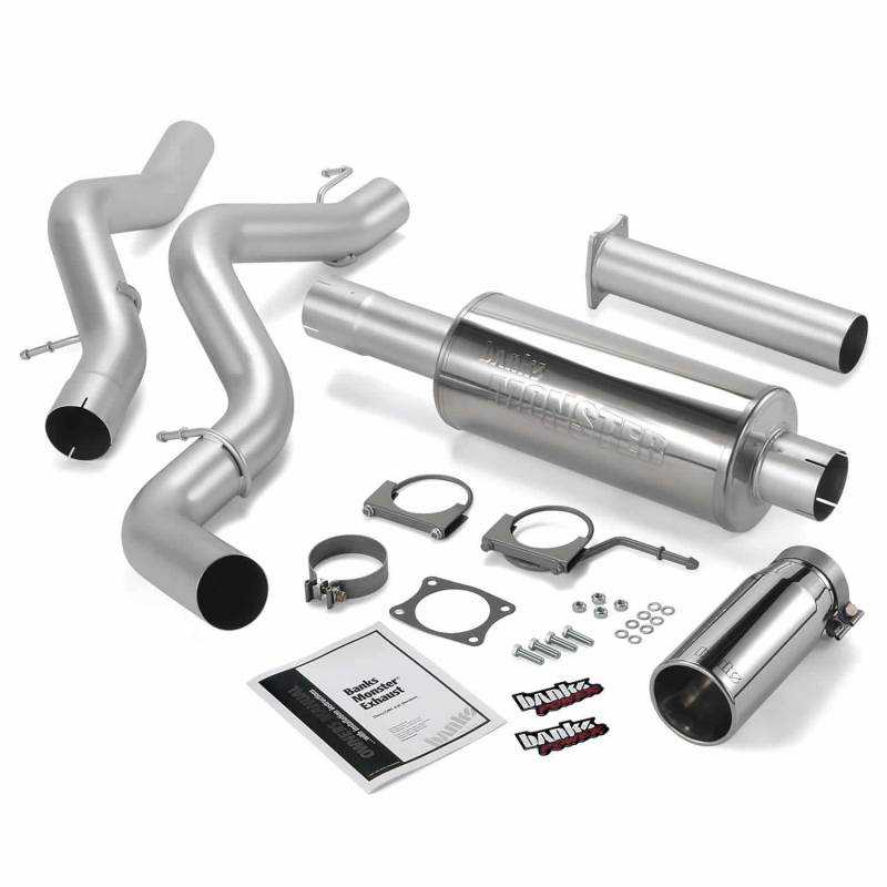 Banks 48941 Monster Single Exhaust | 2006-2007 Silverado/Sierra 2500HD/3500HD 6.6L Crew Cab Long Bed