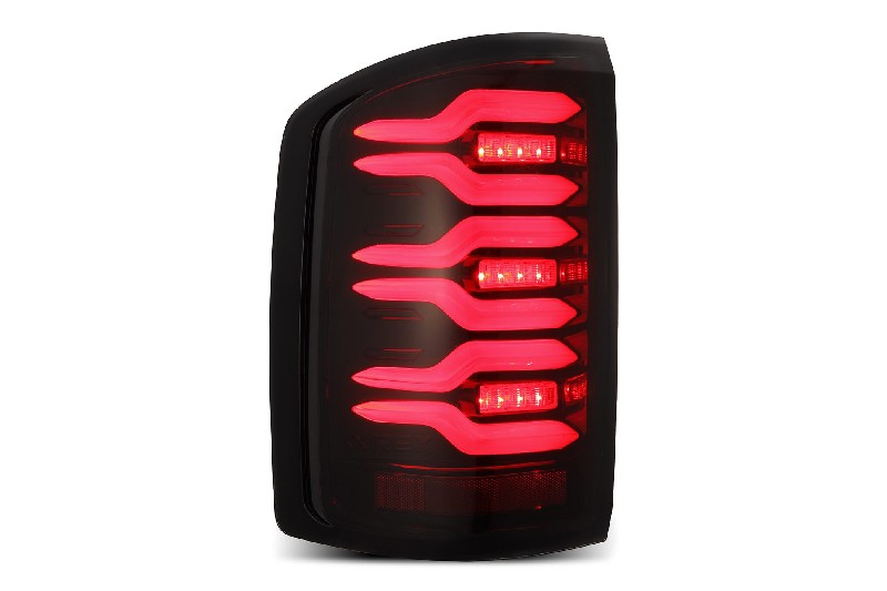 AlphaRex 630050 LUXX Series Black/Red LED Tail Lights | 2014-2018 Sierra 1500/2500HD/3500HD