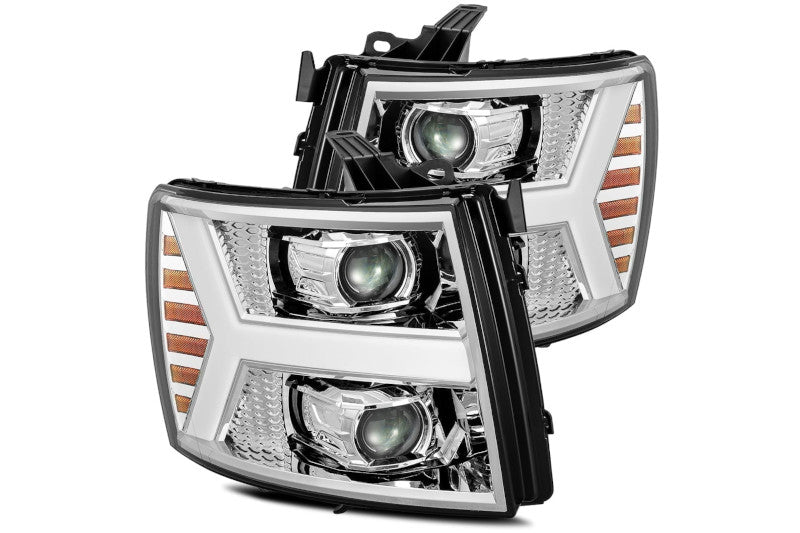 AlphaRex 880222 LUXX Series LED Chrome Projector Headlights | 2007-2013 Silverado 2500HD/3500HD