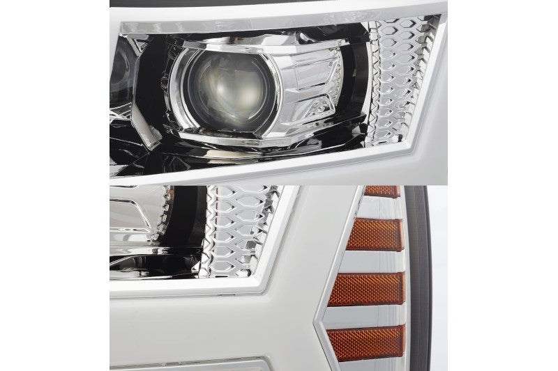 AlphaRex 880222 LUXX Series LED Chrome Projector Headlights | 2007-2013 Silverado 2500HD/3500HD