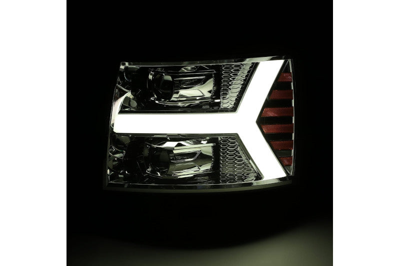 AlphaRex 880222 LUXX Series LED Chrome Projector Headlights | 2007-2013 Silverado 2500HD/3500HD