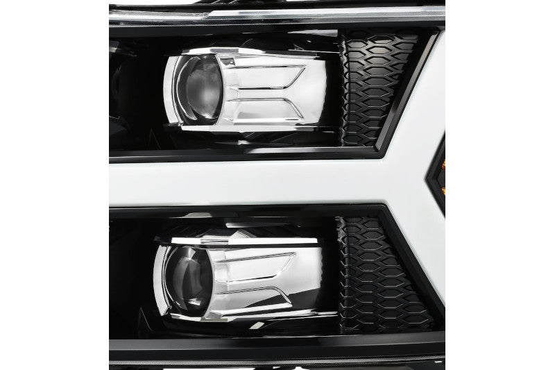 AlphaRex 880223 LUXX Series LED Jet Black Projector Headlights | 2007-2013 Silverado 2500HD/3500HD