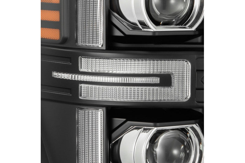 AlphaRex 880312 LUXX Series Black LED Projector Headlights | 2008-2010 F250/F350