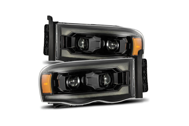 AlphaRex 880572 PRO Series Alpha Black Halogen Projector Headlights | 2002-2005 Ram 1500/2500/3500