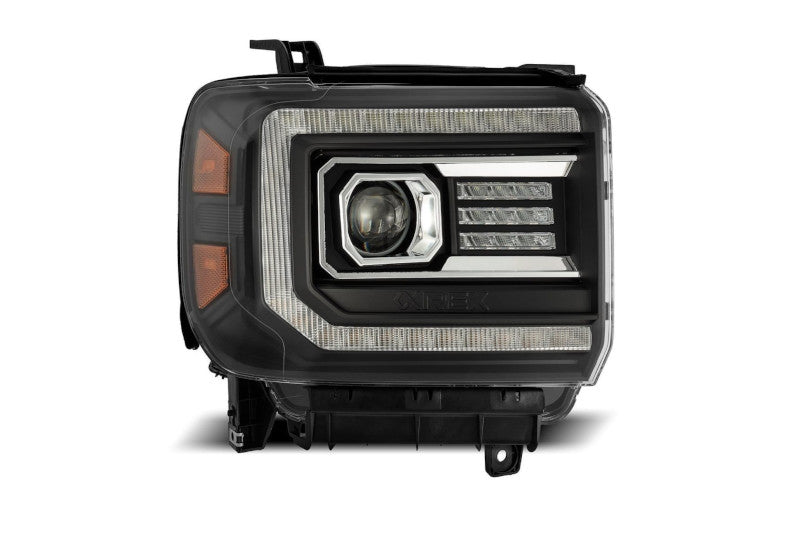 AlphaRex 880615 LUXX Series Black LED Projector Headlights | 2014-2018 Sierra 1500/2500HD/3500HD