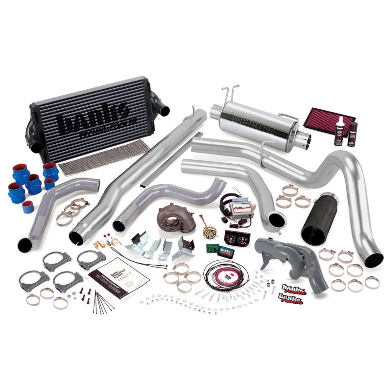 Banks 47556-B Power Pack System w/ Single Exhaust & Black Tip | 1999.5-2003 Ford 7.3L Powerstroke