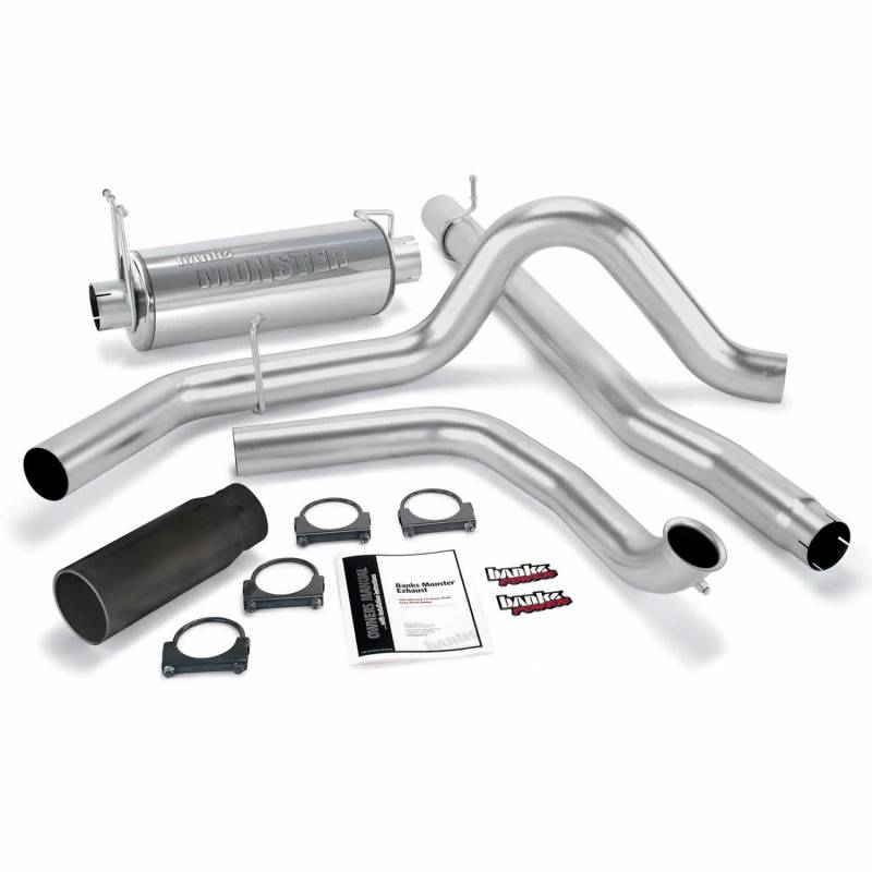 Banks 48653-B Monster Single Exhaust w/ Black Tip | 2000-2003 Ford 7.3L Powerstroke