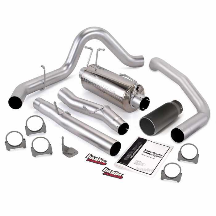 Banks 48788-B Monster Single Exhaust w/ Black Tip | 2003-2007 Ford 6.0L Excursion