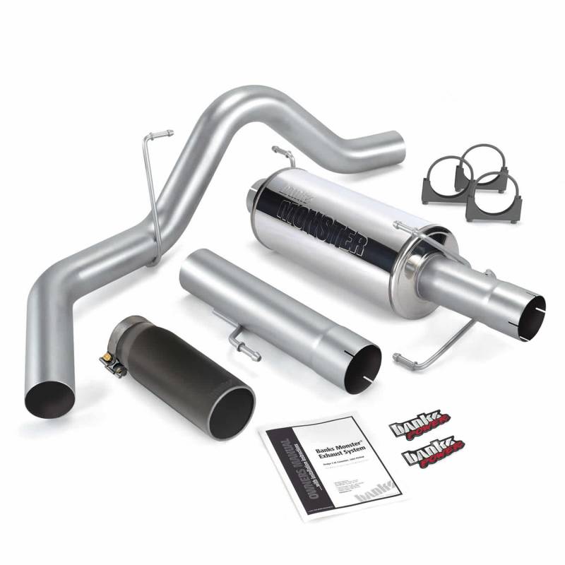 Banks 48700-B Monster Single Exhaust w/ Black Tip | 2004-2007 Ram 5.9L Cummins