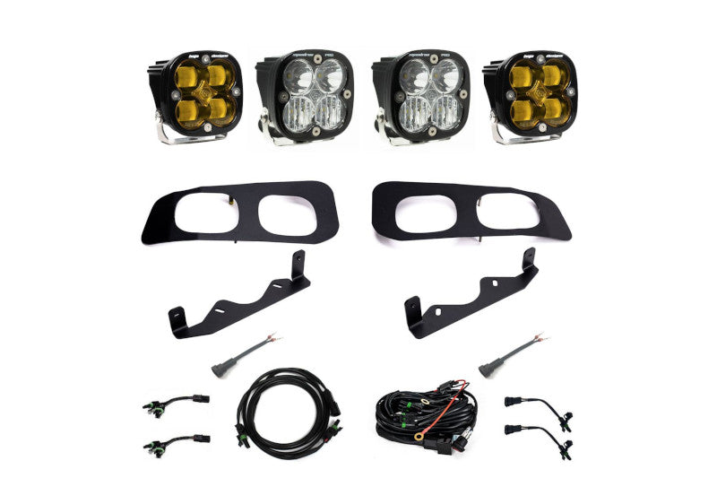 Baja Designs 448228 SAE/Squadron Pro Dual Amber Fog Light Kit w/ Toggle Switch | 2023-2024 F250/F350