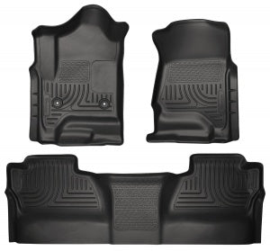 2015-2019 2500/3500 HD Crew Cab Front & Rear Husky Floor Mats / Liners