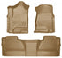 Husky 98233 WeatherBeater Front & Second Row Floor Liners - Tan | 2014-2018 GM 1500/2500/3500 Crew Cab