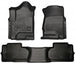 Husky 98241 WeatherBeater Front & Second Row Floor Liners - Black | 2014-2018 GM 1500/2500/3500 Double Cab