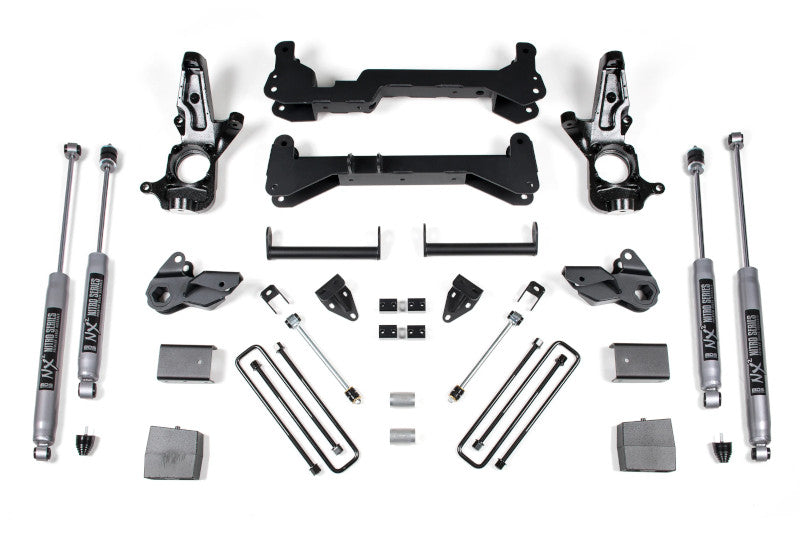 BDS 149H 7in Lift Kit w/ NX2 Nitro Series Shocks - Carrier Above Crossmember | 01-10 Silverado/Sierra 2500HD 2WD