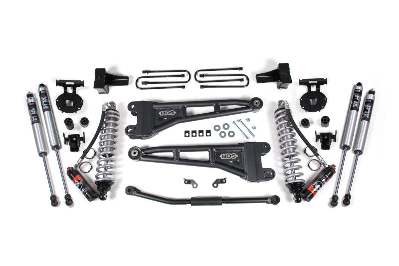 BDS 1509FPE 2.5in Radius Arm Lift Kit w/ FOX 2.5 Coilover Conversion & 4in Block Kit | 2011-2016 F250/F350 4WD Diesel