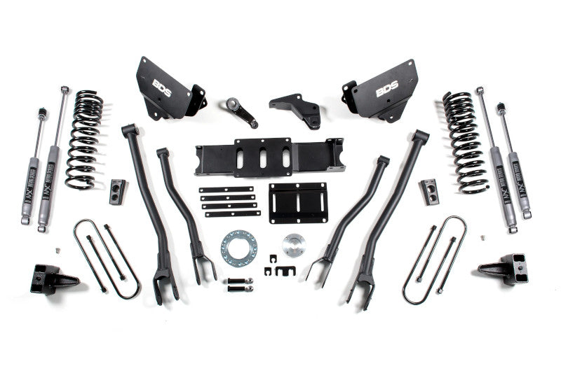 BDS 1603H 6in 4-Link Lift Kit w/ NX2 Nitro Shocks & 5in Block Kit - 6 Bolt | 2013-2018 Ram 3500 4WD Diesel