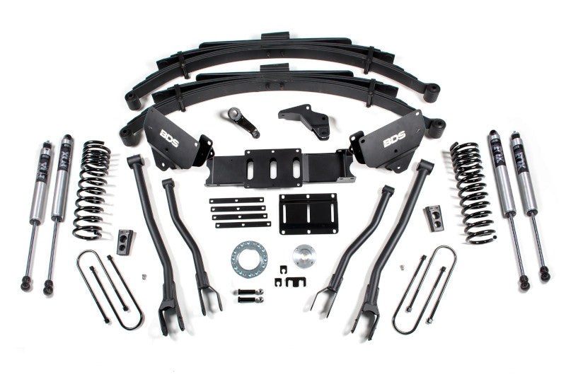 BDS 1618FS 6in 4-Link Lift Kit w/ FOX 2.0 Shocks & Leaf Springs - 6 Bolt | 2013-2018 Ram 3500 4WD Diesel