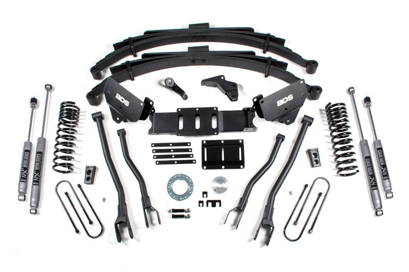 BDS 1618H 6in 4-Link Lift Kit w/ NX2 Nitro Shocks & Leaf Springs - 6 Bolt | 2013-2018 Ram 3500 4WD Diesel