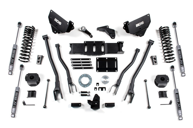 BDS 1628H 6in 4-Link Lift Kit w/ NX2 Nitro Shocks | 2014-2018 Ram 2500 4WD Air Ride Diesel