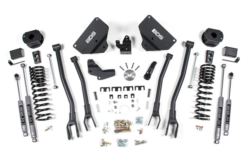 BDS 1632H 4in 4-Link Lift Kit w/ NX2 Nitro Shocks | 2014-2018 Ram 2500 4WD Air Ride Diesel