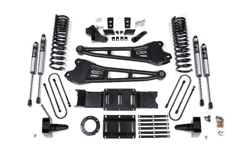 BDS 1682FS 6in Lift Radius Arm Kit w/ FOX 2.0 Shocks - 6 Bolt | 2019-2023 Ram 3500 4WD Diesel w/o Rear Overload Leaf