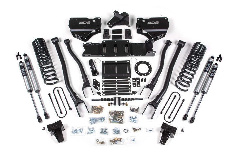 BDS 1690FS 6in 4-Link Lift Kit w/ FOX 2.0 Shocks - 6 Bolt | 2019-2023 Ram 3500 w/o Rear Overload Leaf