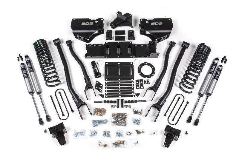 BDS 1691FS 6in 4-Link Lift Kit w/ FOX 2.0 Shocks - 6 Bolt | 2019-2023 Ram 3500 w/ Rear Overload Leaf