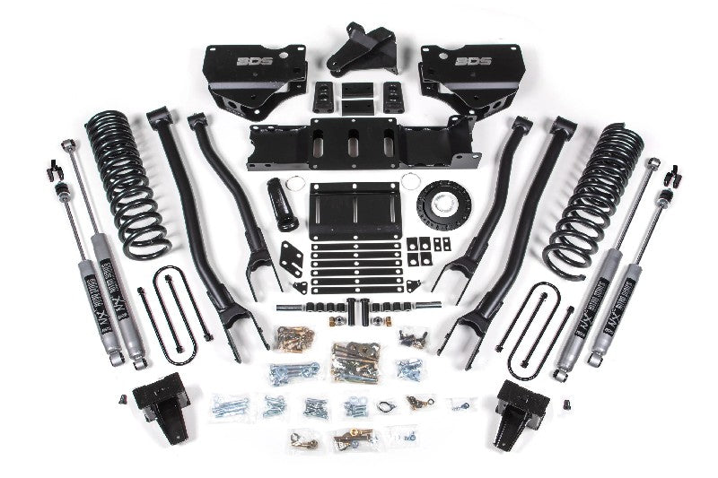 BDS 1693H 6in 4-Link Lift Kit w/ NX2 Nitro Shocks - 8 Bolt | 2019-2023 Ram 3500 w/ Rear Overload Leaf