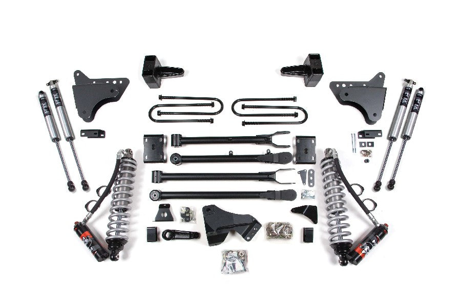 BDS 590FPE 4in 4-Link Lift Kit w/ FOX 2.5 Elite Shocks & Rear Block Kit | 2011-2016 F250/F350