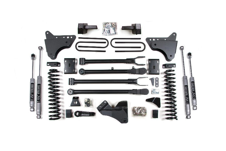 BDS 590H 4in 4-Link Lift Kit w/ NX2 Nitro Shocks & Rear Block Kit | 2011-2016 F250/F350