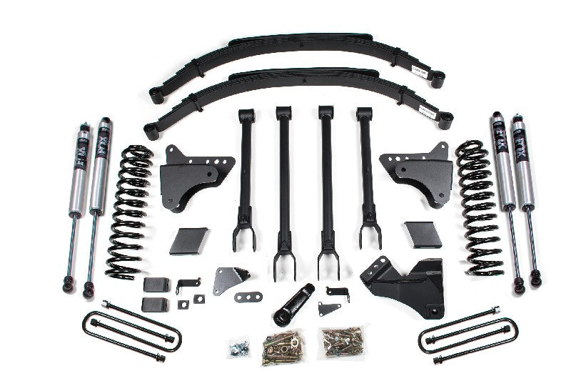 BDS 596FS 6in 4-Link Lift Kit w/ FOX 2.0 Shocks - Factory 2in Rear Block Lift | 2011-2016 F250/F350