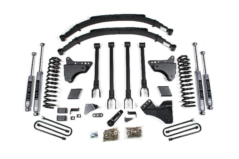 BDS 597H 6in 4-Link Lift Kit w/ NX2 Nitro Shocks - Factory 3in Rear Block Kit | 2011-2016 F250/F350