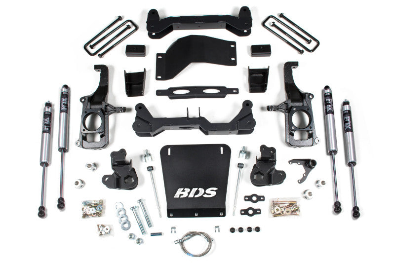 BDS 719FS 4.5in Lift Kit w/ FOX 2.0 Shocks & 2in Block Kit | 2011-2019 Silverado/Sierra 2500HD/3500HD w/o Rear Overload