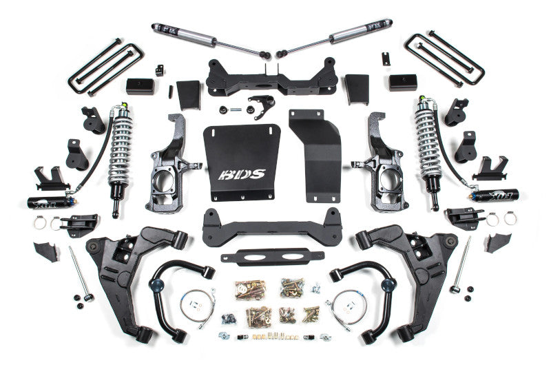 BDS 729FDSC 6.5in Lift Kit w/ FOX 2.5 Coilovers & 3in Block Kit w/o Rear Overload | 2011-2019 Silverado/Sierra 2500HD/3500HD