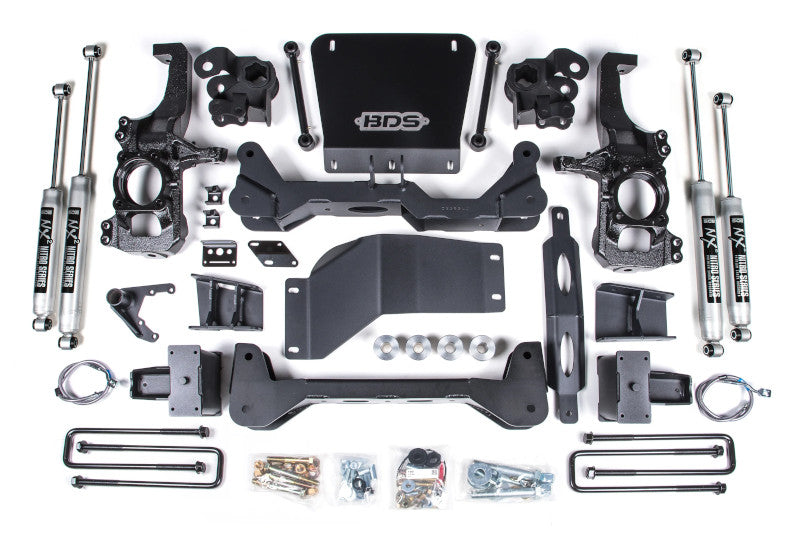 BDS 756H 6.5in Lift Kit w/ NX2 Nitro Shocks & 5in Block Kit | 2020-2024 Silverado/Sierra 2500HD/3500HD 4WD w/ Overload