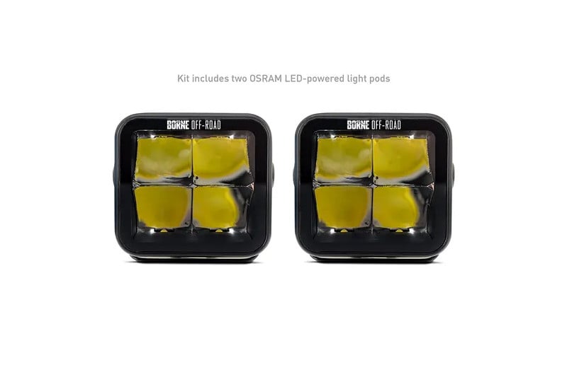 Mishimoto BNLT-LP33-2S Borne Off-Road Light Pods Pair - 3x3 Spot | Universal