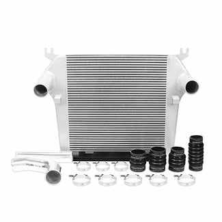 Mishimoto MMINT-RAM-10KSL Silver Intercooler Kit | 2010-2012 Ram 6.7 Cummins