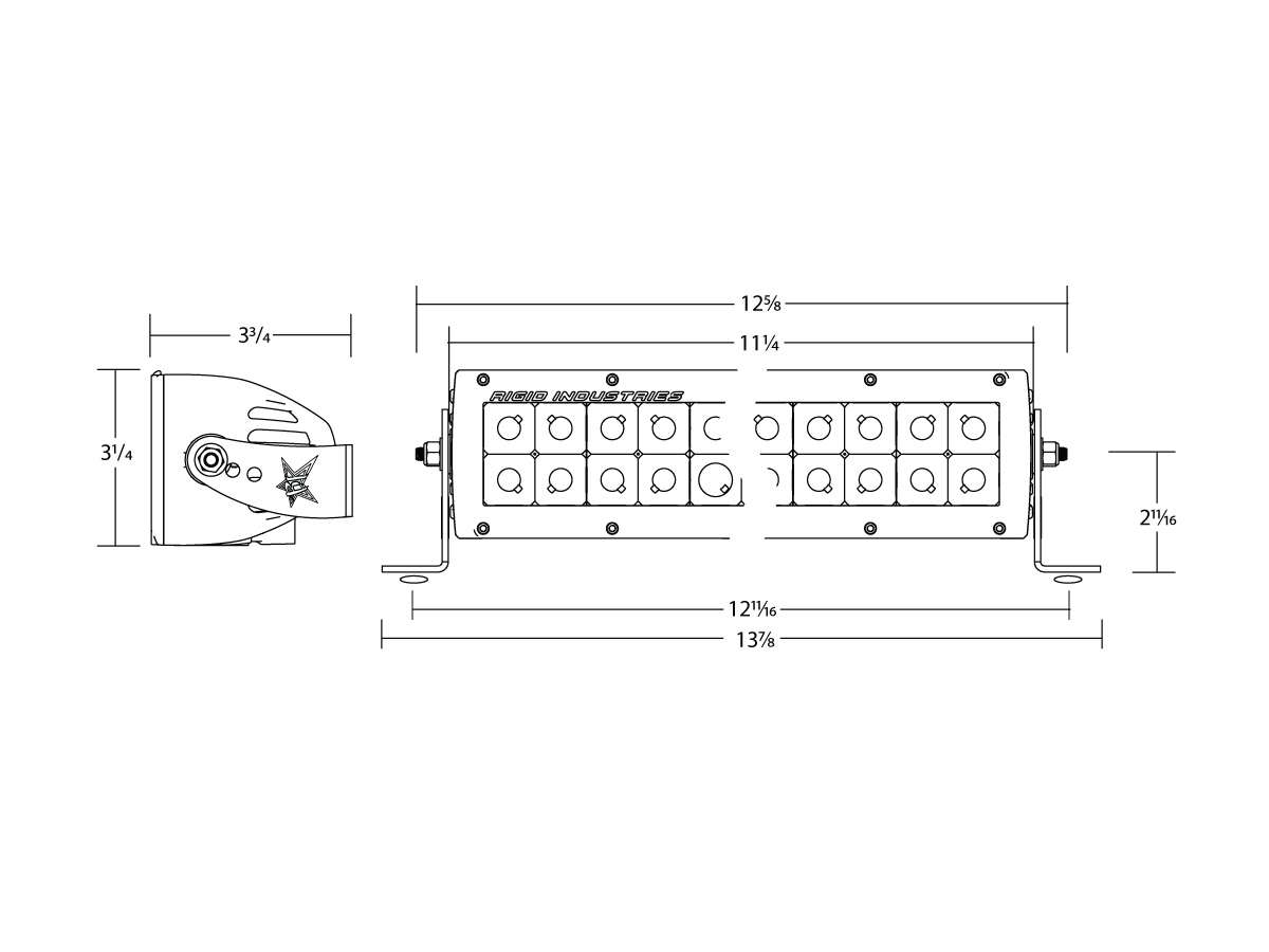 Rigid 178613 E-Series PRO LED Light Driving Optic 10in Black Housing | Universal