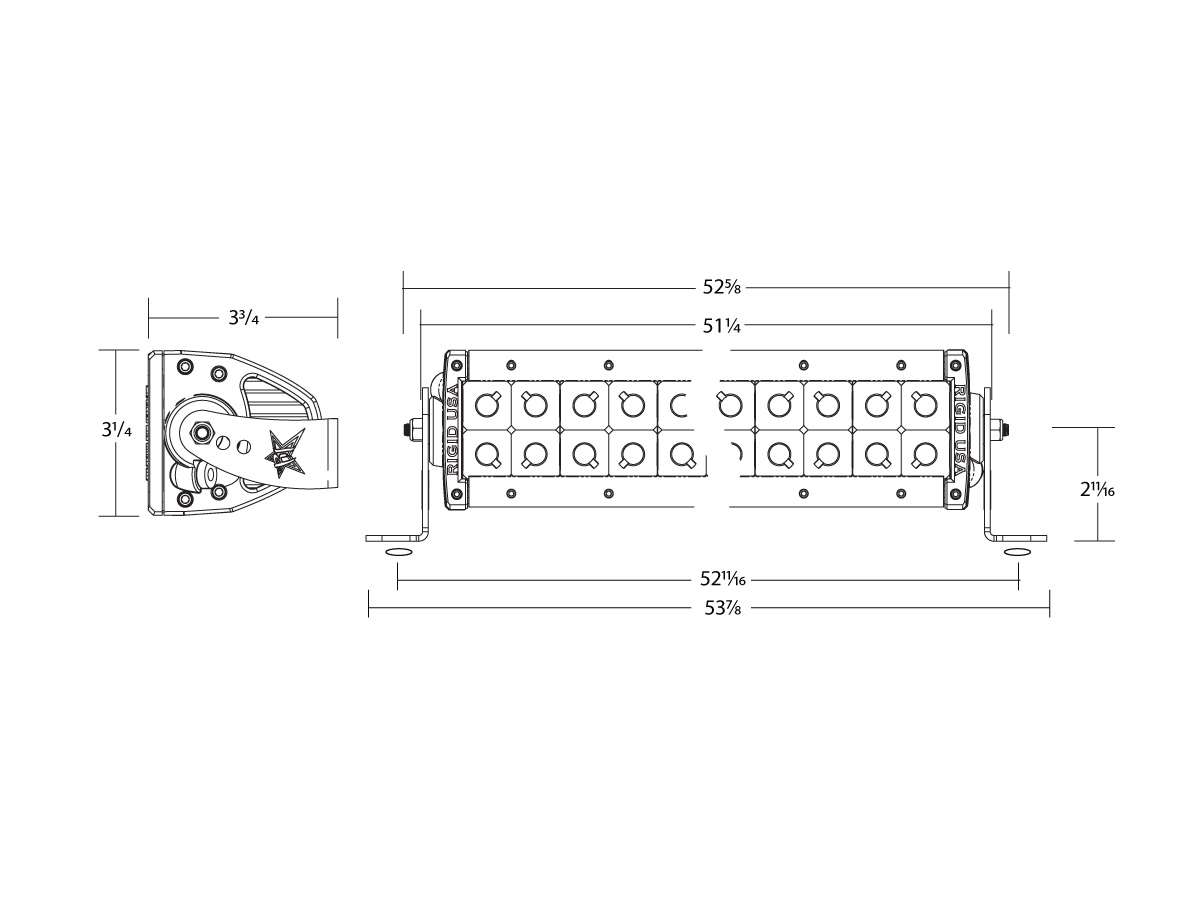 Rigid 152313 50in E-Series Pro Combo Beam Light Bar | Universal